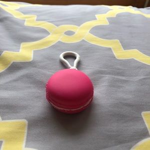 Pink-White Macaroon Squishy Keychain